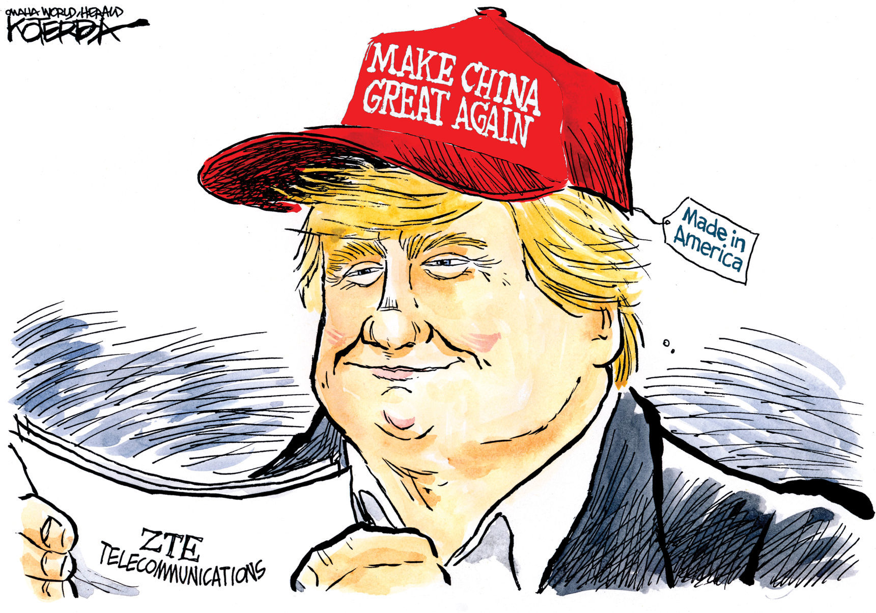 Wearing a New Hat by Jeff Koterba, Omaha World Herald